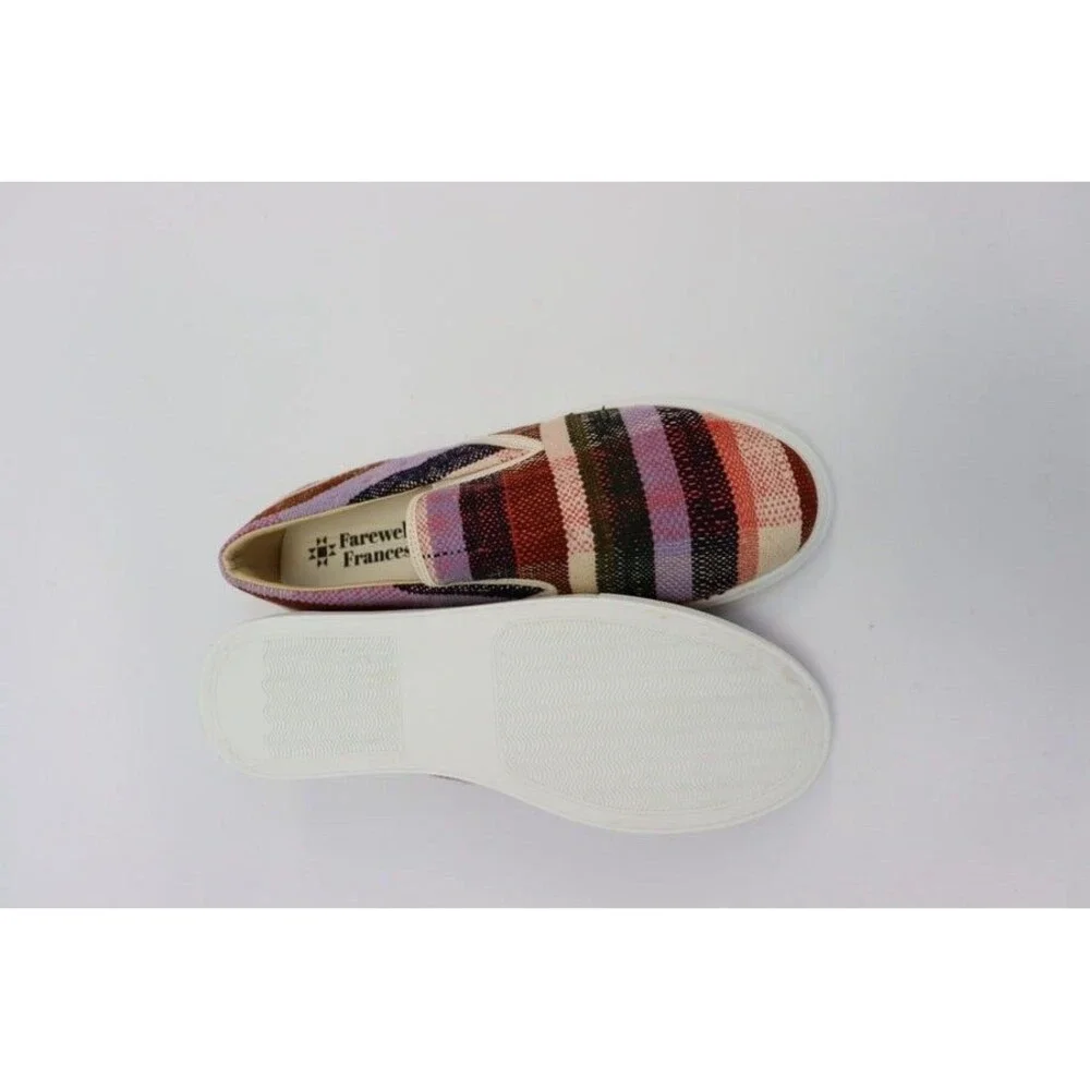 Farewell Frances PURPLE AND PINK BERBER SNEAKERS Wom Sz 10 Slip-on Eco-Friendly